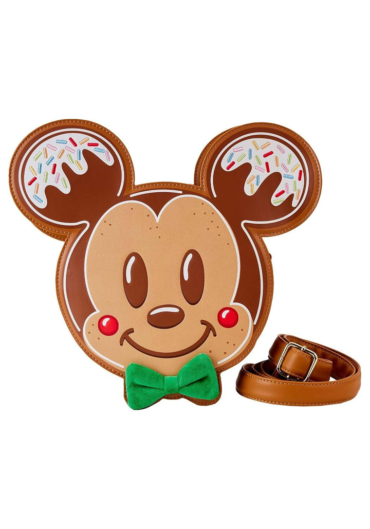 Loungefly Mickey & Minnie Gingerbread Cookie Crossbody Geldbörse | Disney, Braun, Standard, Figurale