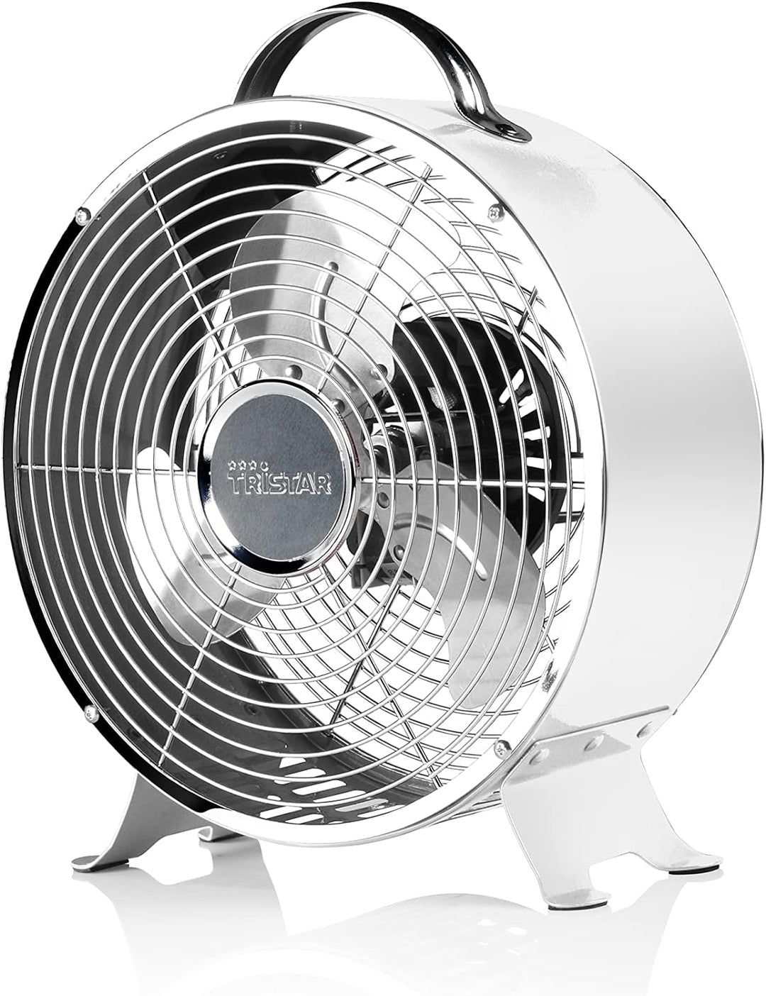Tristar VE-5967 Retro Tischventilator - 20 W - 25 cm Ø - 2 Geschwindigkeitsstufen - Integrierter Gri
