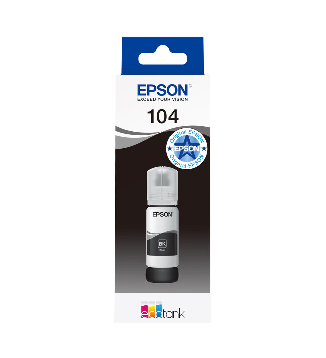 Epson EcoTank 104 Original Tintenflasche, Schwarz, schwarz