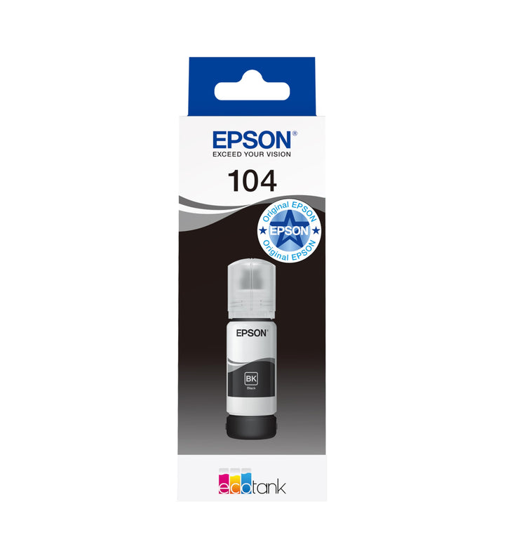 Epson EcoTank 104 Original Tintenflasche, Schwarz, schwarz