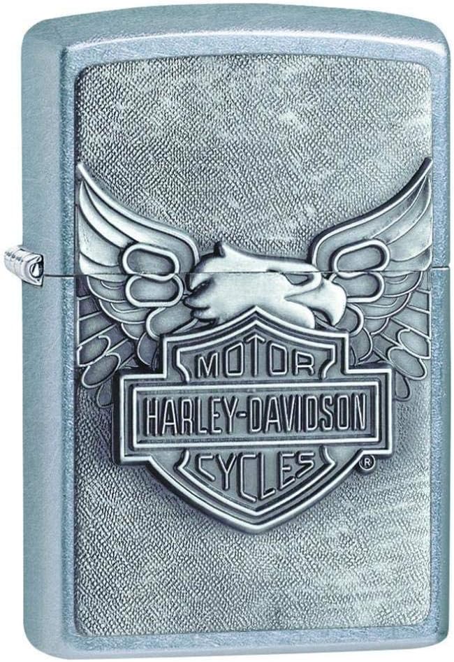 Zippo Harley-Davidson Eagle Wings Pocket Lighter Street Chrome, Street Chrome