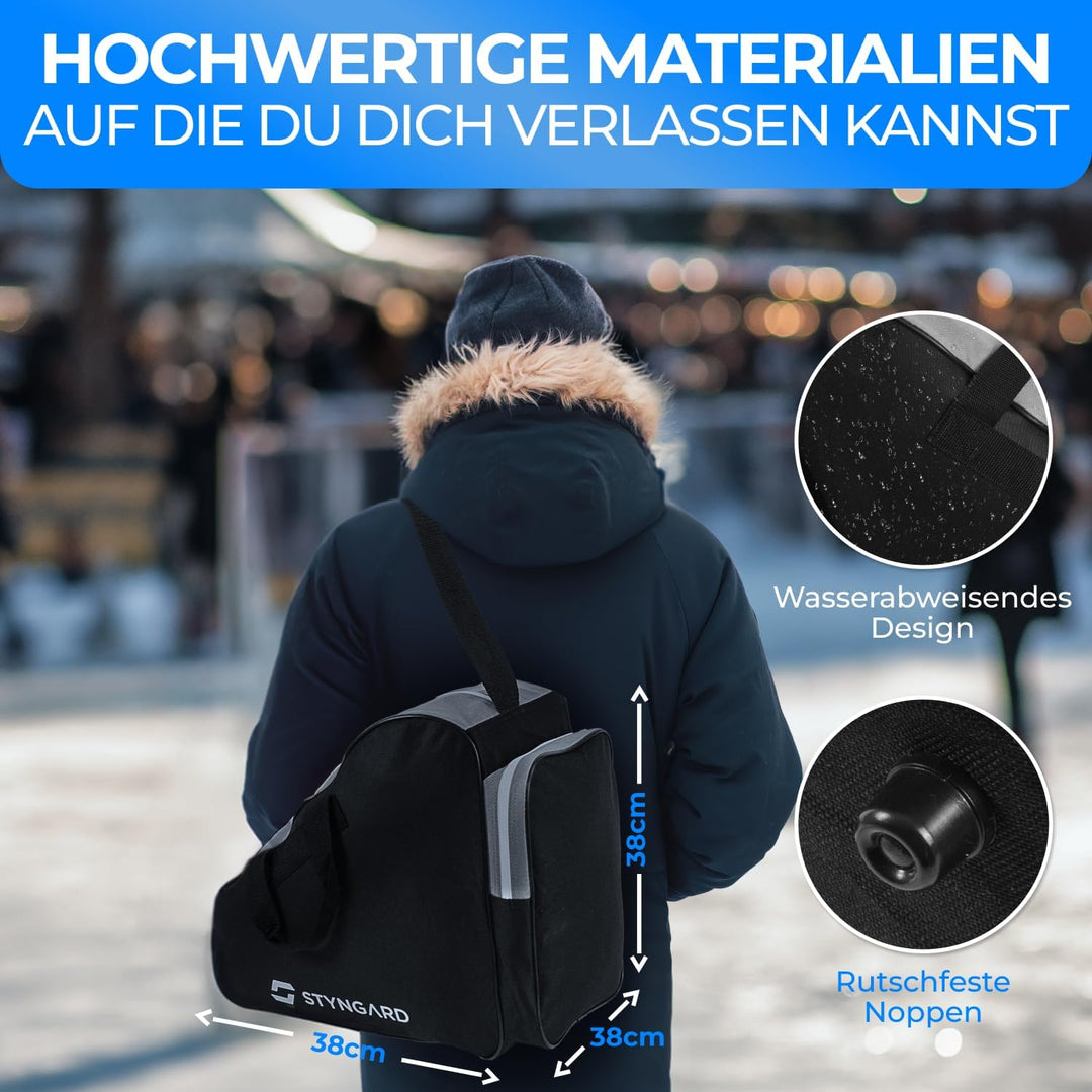 STYNGARD Schlittschuhtasche Damen & Herren Schlittschuhe Tasche - Inlinertasche für Eislaufschuhe un