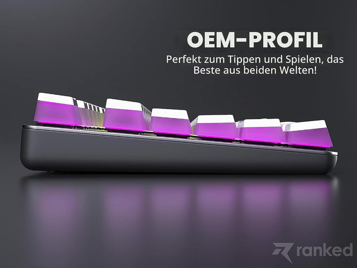 Ranked Pudding PBT-Tastenkappen | 112 Double Shot Transluzent ANSI US- und ISO-Layout | OEM-Profil f