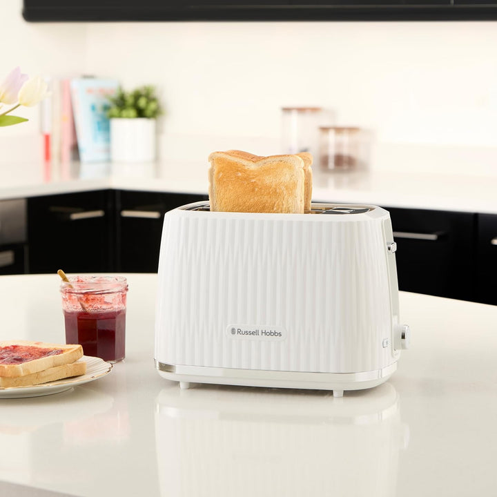 Russell Hobbs Toaster [für 2 Scheiben] Eden (6 Bräunungsstufen, Hebefunktion, Auftau-, Aufwärm- & St