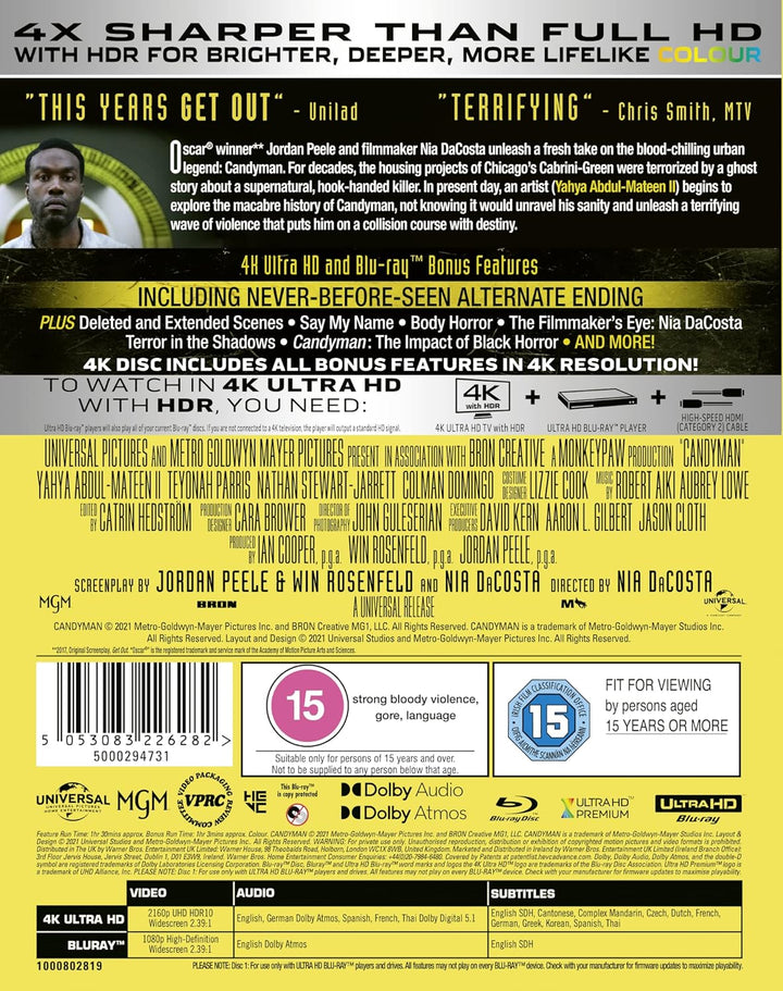Candyman [4K Ultra-HD] [2021] [Blu-ray] [Region Free], 4K