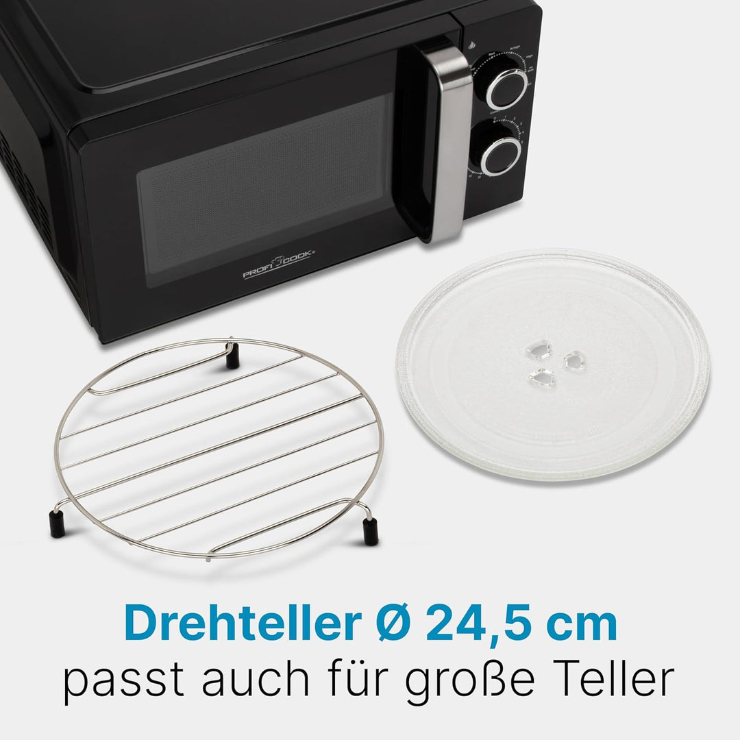 ProfiCook Mikrowelle | 6 Mikrowellen-Leistungsstufen inkl. Auftaufunktion | Microwave | 900 Watt | G