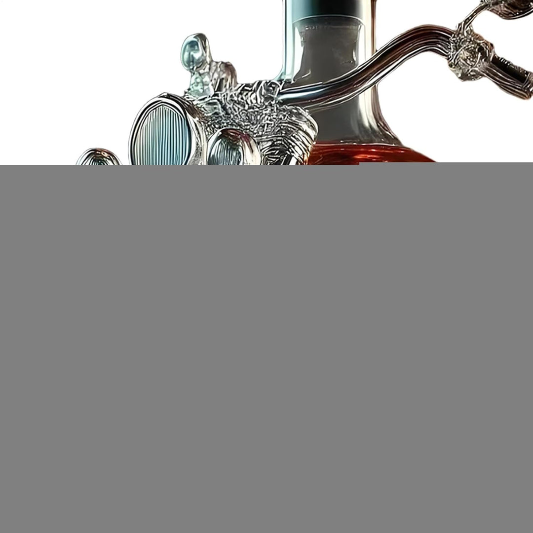 Motorrad Glas Whisky Dekanterflasche - Rotwein Dekanter | Gläserne Weindekanter | Motorrad Weinflasc