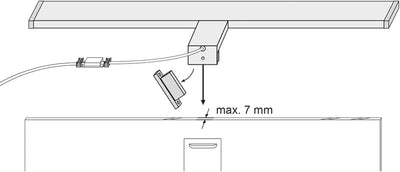 SEBSON® LED Spiegelleuchte 90cm, Bad IP44, Aufbauleuchte + Klemmleuchte, neutralweiss 4000K, 900x98x