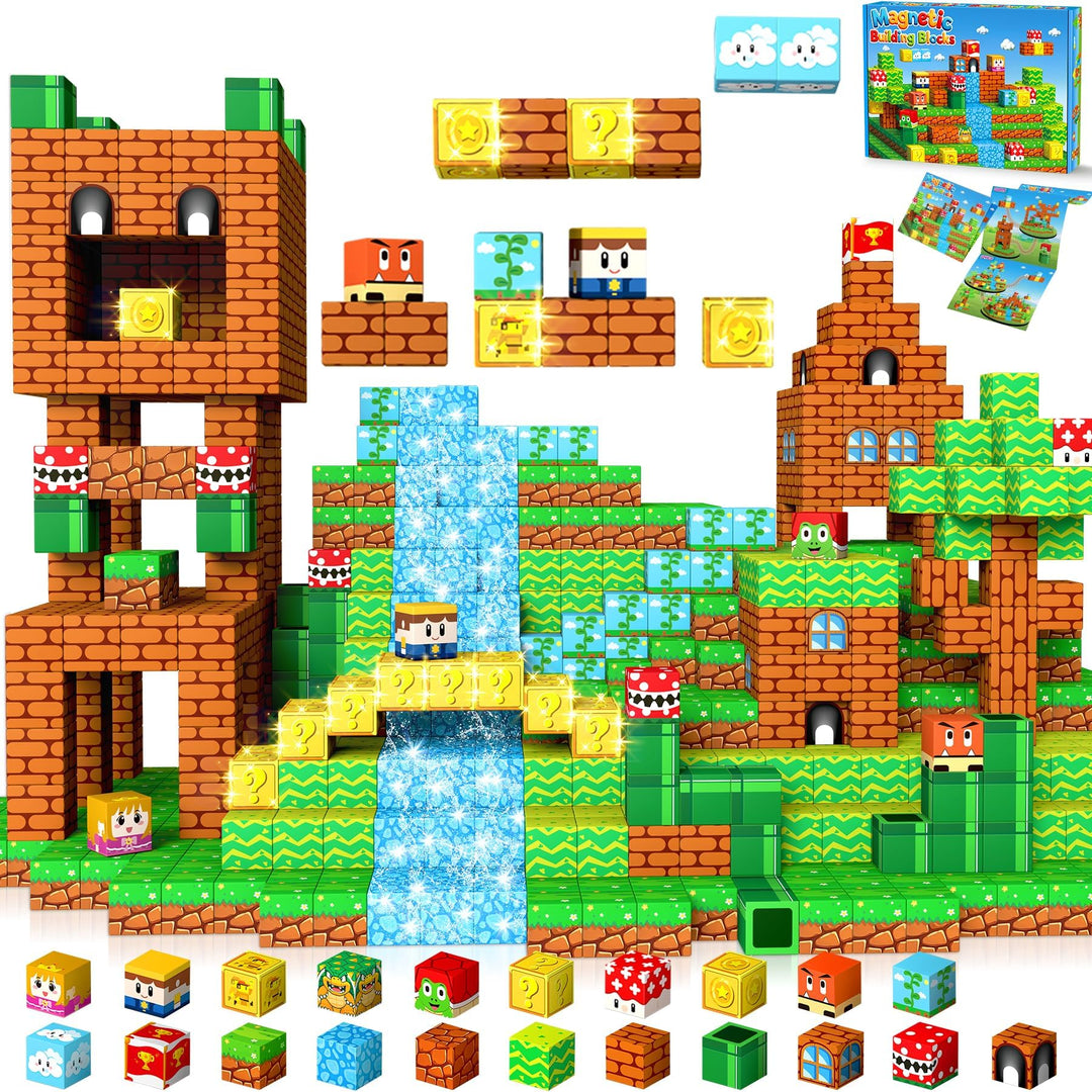 Magnetische Bausteine - 150 Teile Magnetbausteine Kinder - Magnetische Spielzeug Magnetspielzeug Mag