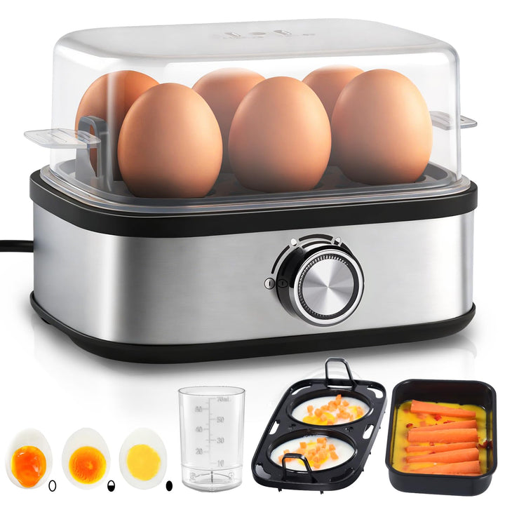 Eierkocher 6 Eier Kocht Alle Drei Garstufen [weich|mittel|hart] | Akustisches Signal, BPA-freiem Egg