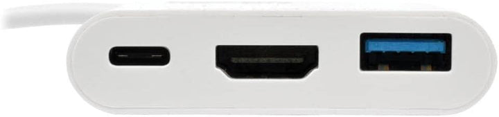 Tripp Lite USB-C-zu-HDMI-Adapter mit USB-A-Anschluss und PD-Aufladung, HDCP, Weiss (U444-06N-HU-C) H