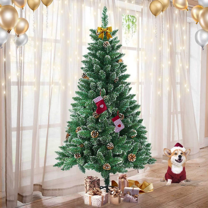 HENGMEI 150cm PVC Weihnachtsbaum Tannenbaum Christbaum Grün künstlicher mit Metallständer ca. 300 Sp