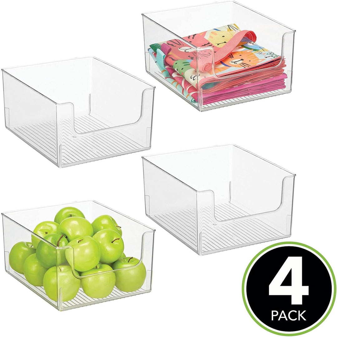 mDesign Aufbewahrungsbox für Lebensmittel – Küchen Ablage mit offener Vorderseite für das Regal, die