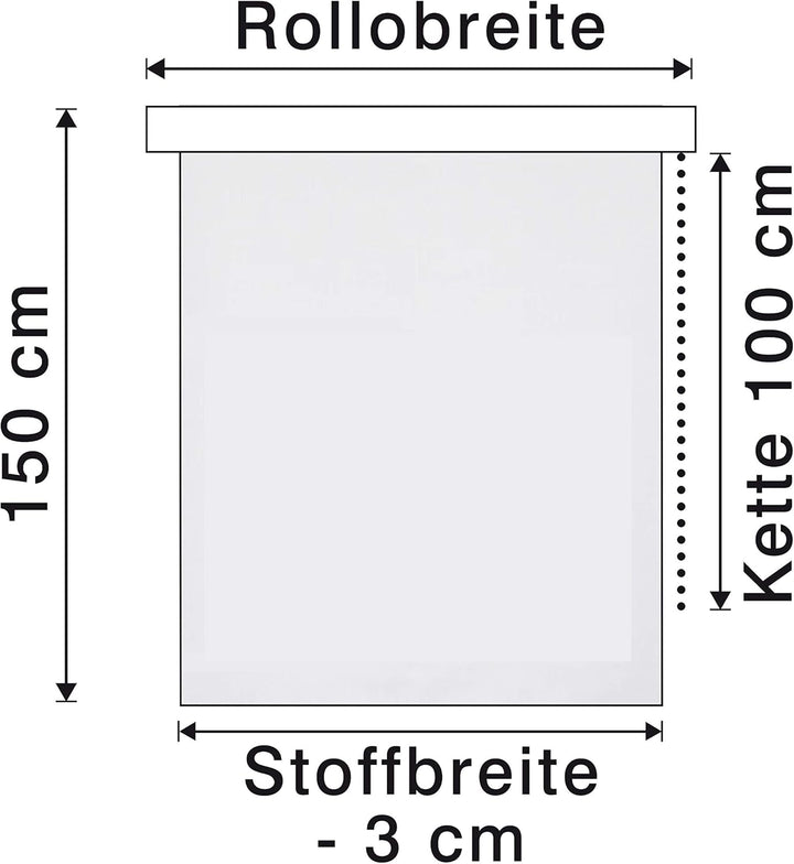GARDINIA Rollo zum Klemmen oder Kleben, Tageslicht-Rollo, Blickdicht, Alle Montage-Teile inklusive,