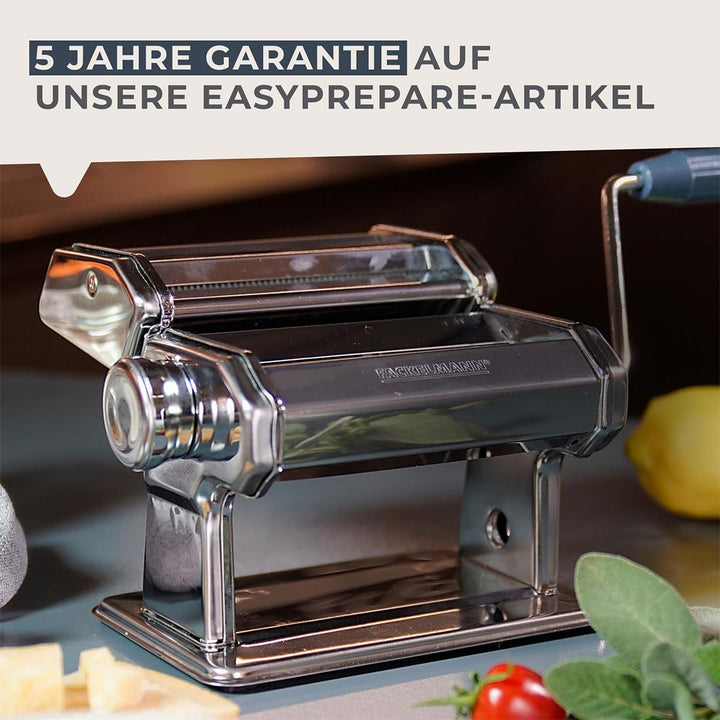 Fackelmann #easyprepare Nudelmaschine für leckere Pasta – Aufsätze für Lasagneblätter, Tagliatelle &