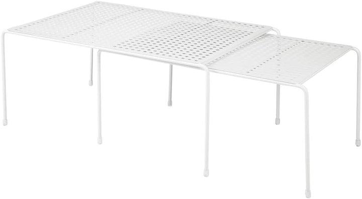 mDesign 4er-Set Regaleinsatz für Küchenschrank – praktische Geschirrablage aus Metall für mehr Abste
