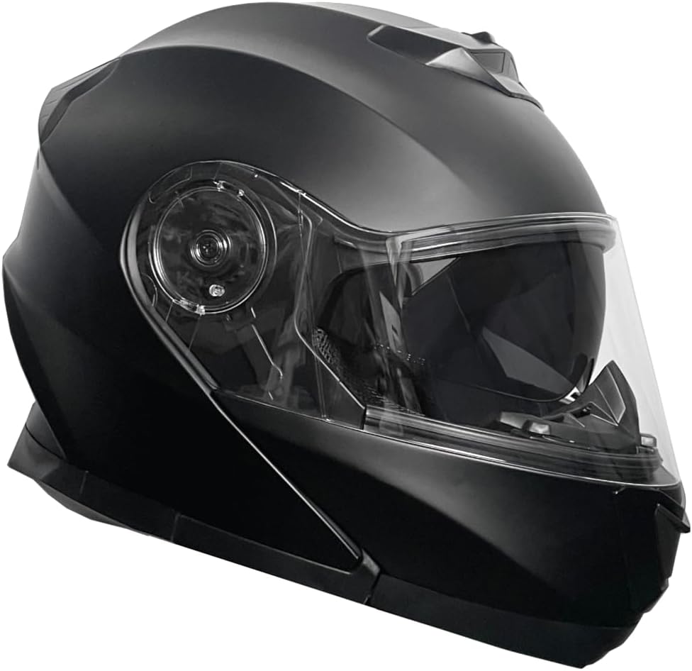 RALLOX Klapphelm Motorradhelm 160 matt schwarz Grösse M Sturzhelm Helm Rollerhelm, M