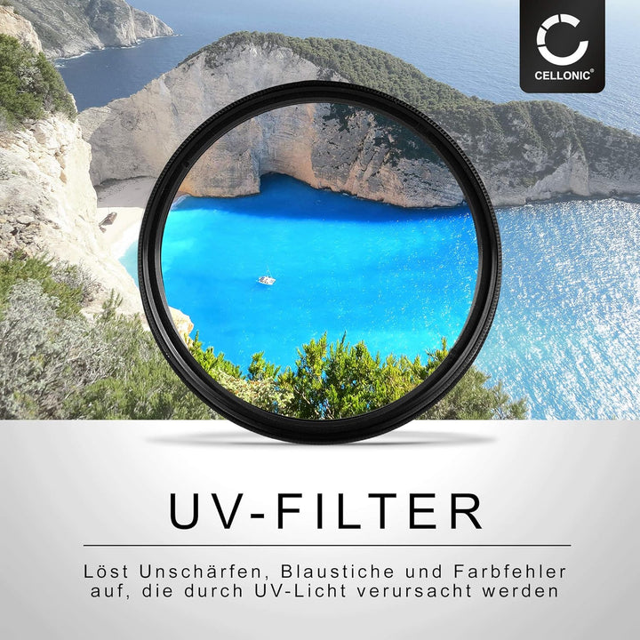 CELLONIC Ø 77mm UV Filter kompatibel mit Nikon AF-S Nikkor, DX - Schutzfilter