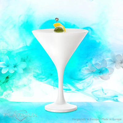 PLATINUX Weisse Martini Gläser 150ml Set 6-Teilig aus Glas Cocktailgläser Bargläser Martini Glas Coc
