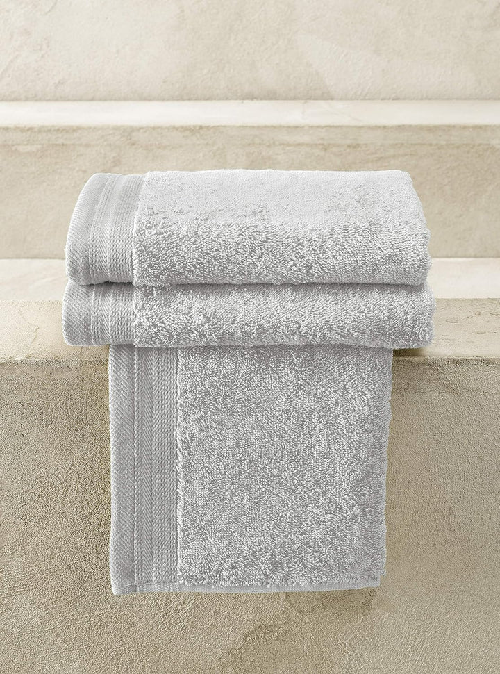 De Witte Lietaer Contessa Luxe Gästehandtücher, Baumwolle, 40 x 60 cm, Hellgrau, 3 Stück 40x60 Hellg