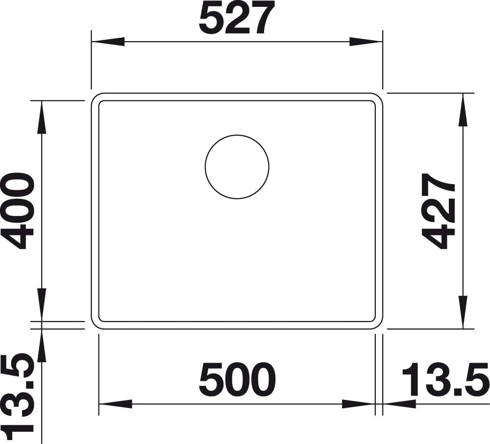 BLANCO SUBLINE 500-F | SILGRANIT anthrazit | Einbauart: Flächenbündig | ohne Ablauffernbedienung | 6