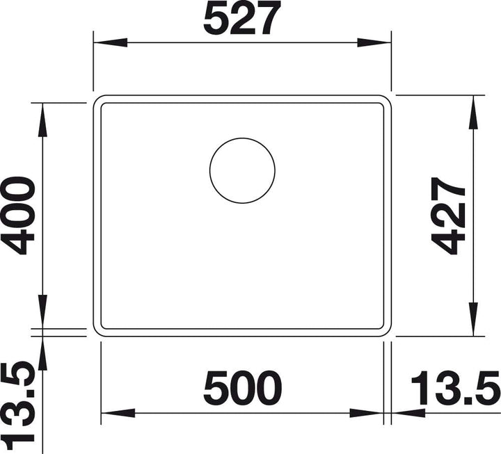 BLANCO SUBLINE 500-F | SILGRANIT anthrazit | Einbauart: Flächenbündig | ohne Ablauffernbedienung | 6