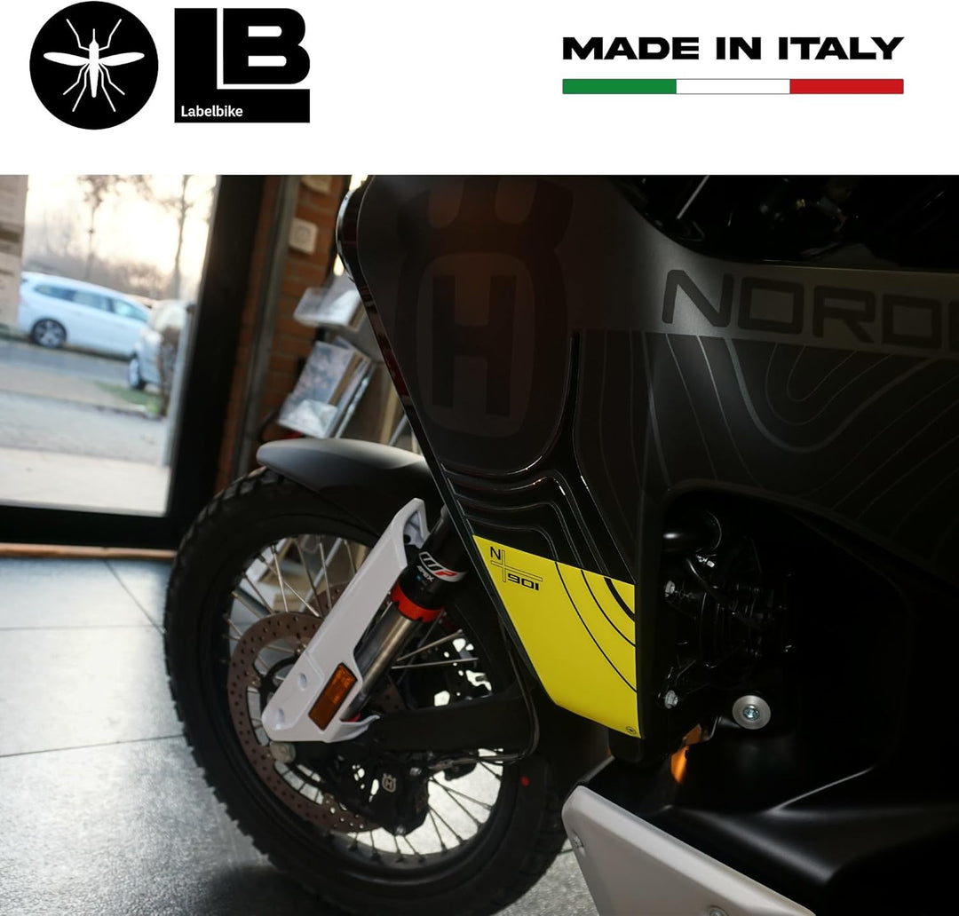 labelbike - 3D Aufkleber Protektoren Motorrad-Tankseitenabweiser kompatibel mit Husqvarna Norden 901