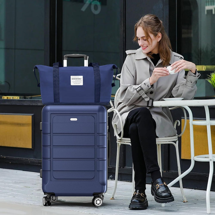 SHOWKOO Kofferset 5 Teilig Hartschale Leicht ABS+PC Erweiterbar Reisekoffer Haltbar Handgepäck Sets