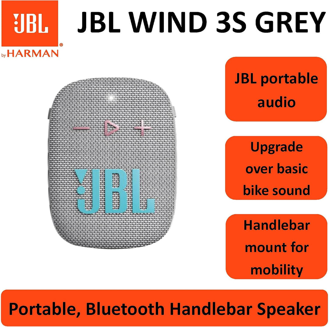 JBL Wind 3S Fahrrad Lautsprecher – IP67, Bluetooth 5.0, USB-C | 5 W RMS, 1,75" Treiber, 110 Hz–20 kH