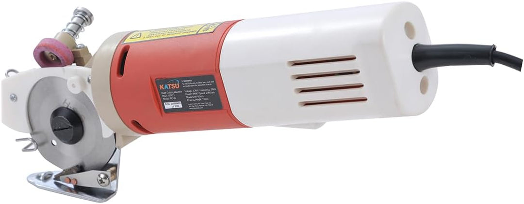 KATSU Elektrischer Stoffschneider, Klingengrösse 65mm und 22mm Maximale Schnittdicke, Ideal für Stof
