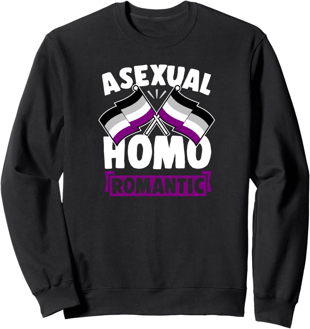 Asexual Homoromantic Pride Flag Colors Merchandise Aesthetic Sweatshirt