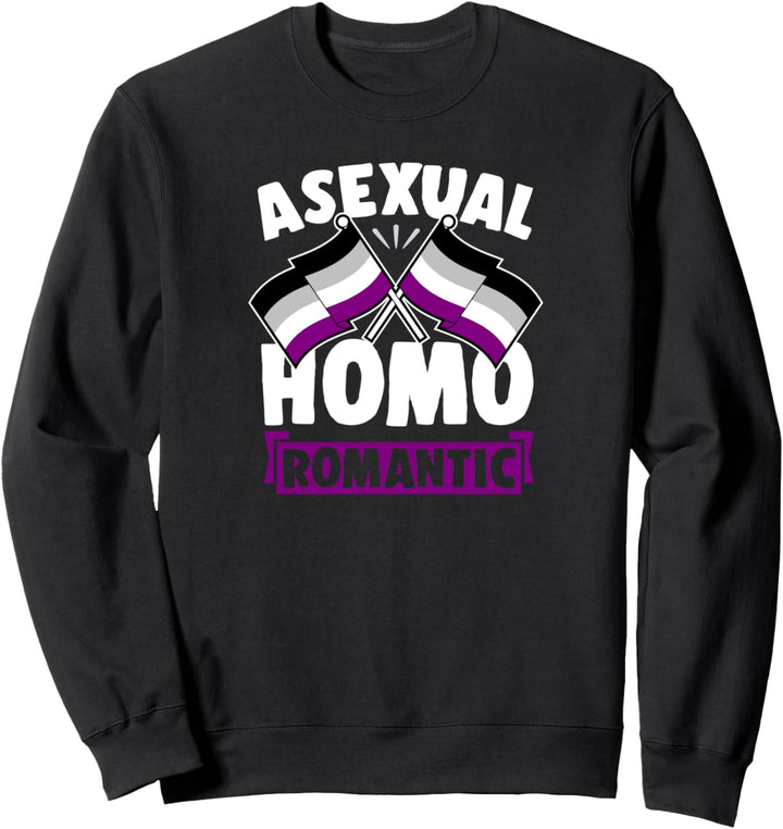 Asexual Homoromantic Pride Flag Colors Merchandise Aesthetic Sweatshirt