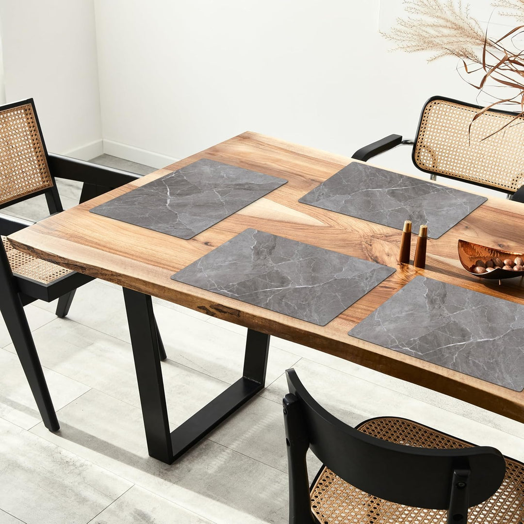 KitchenYeah© Platzsets Abwaschbar 6-Teilig 45x30 cm Tischsets Platzdeckchen rutschfeste Platzset Unt