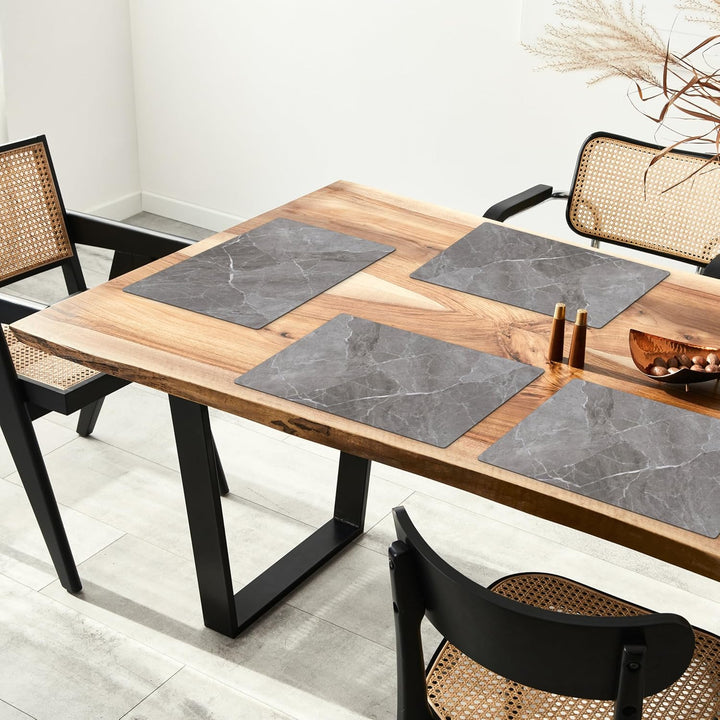 KitchenYeah© Platzsets Abwaschbar 6-Teilig 45x30 cm Tischsets Platzdeckchen rutschfeste Platzset Unt
