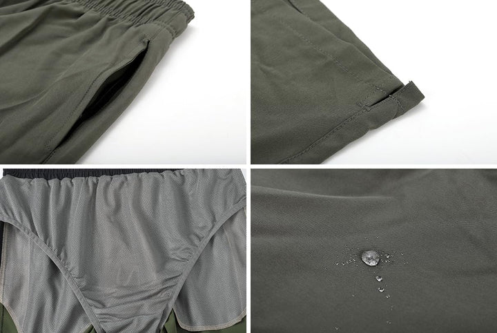 Tyhengta Men's Swim Trunks Quick Dry Beach Shorts with Zipper Pockets and Mesh Lining Army-green 34,