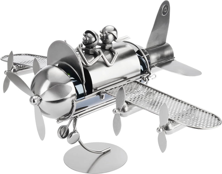 BRUBAKER Flaschenhalter Paar im Flieger Metall Skulptur Geschenk mit