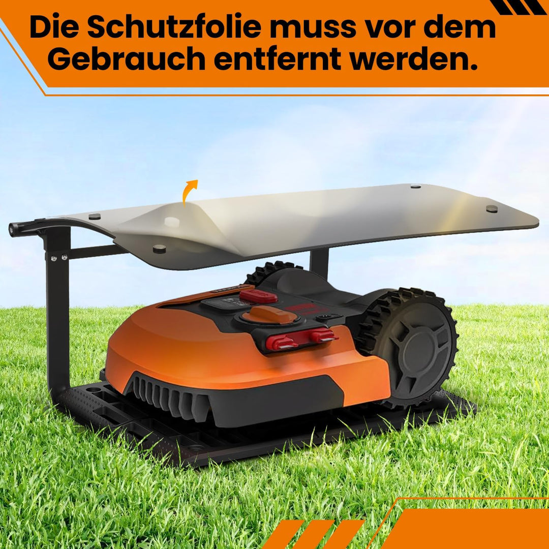 Mähroboter Garage ABS Kunststoff Carport für Rasenmäher Rasenroboter, Rasenroboter Garage für Garten
