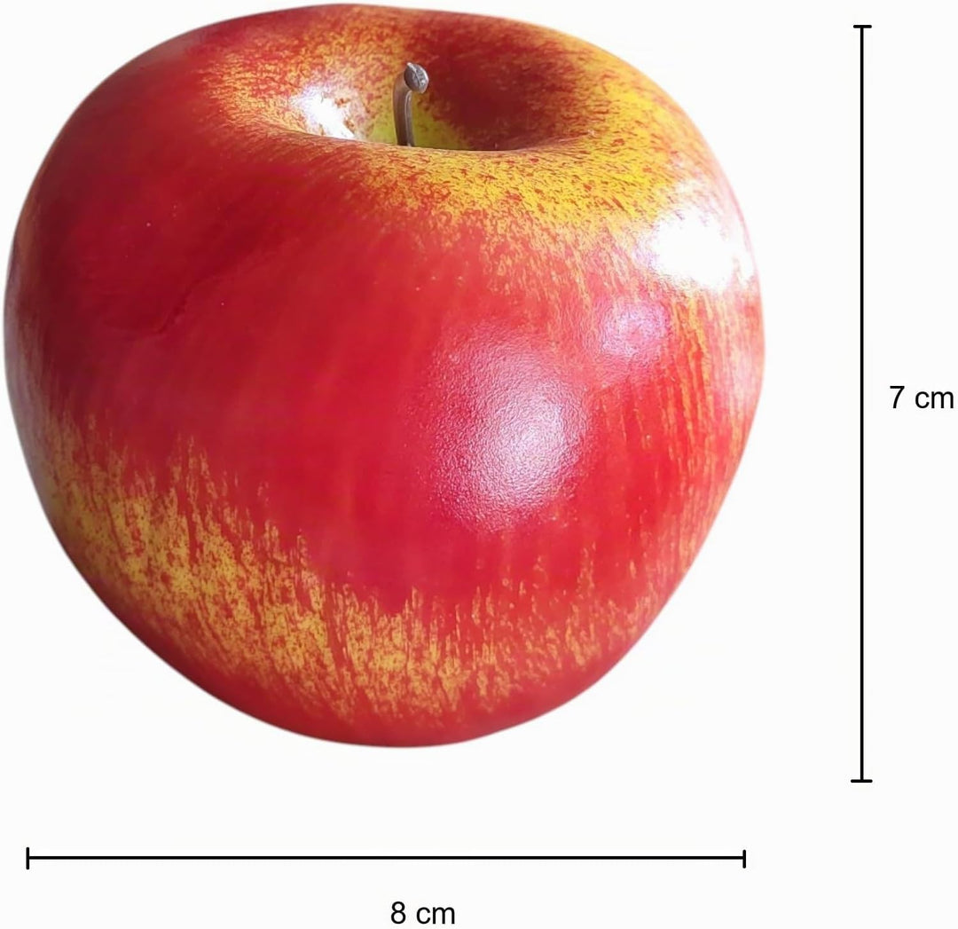 GMMH Künstlicher Deko Apfel, 15 Stück (Bunt, 20-40 g/St) Lebensechtes Plastikobst, Äpfel Plastikfruc