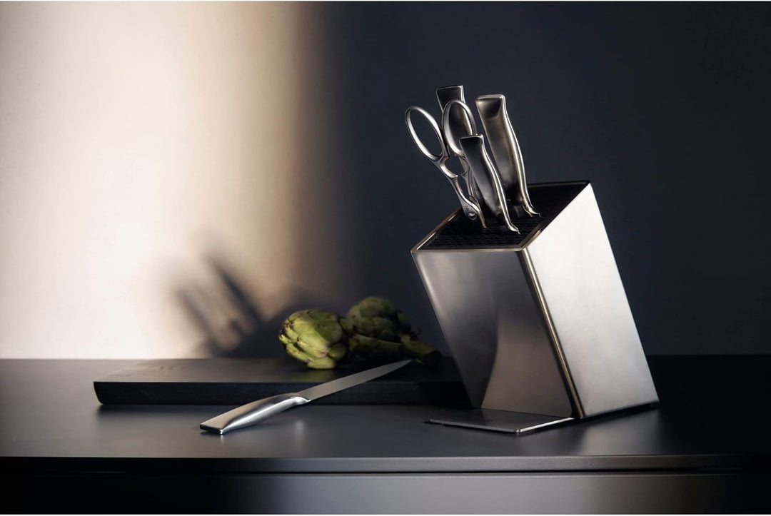 WMF Grand Gourmet Messerblock mit Messerset 6teilig, Made in Germany, 4 Messer geschmiedet & Grand G