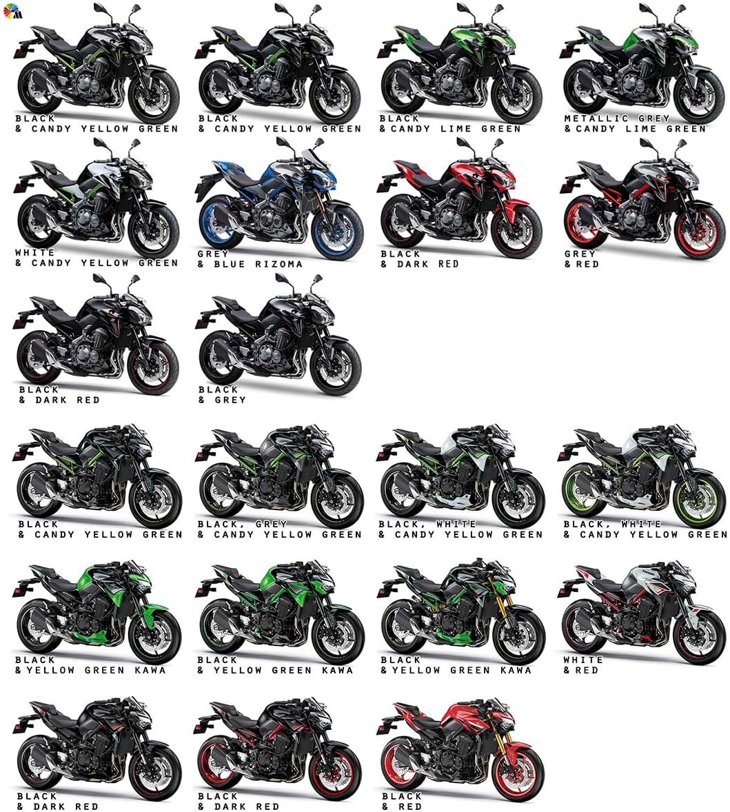Radlauf-Sticker, Design Z-STREET EVO, kompatibel mit Kawasaki Z900/Z900E (DARK RED), Dark Red