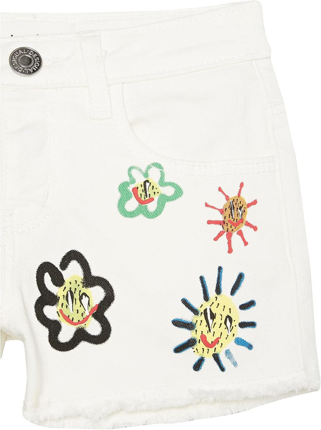 Desigual Mädchen Denim_Flowers Jeans 12 Jahre Weiss, 12 Jahre Weiss