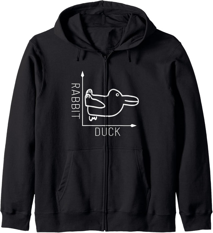 Hasen Ente Illusion Perspektive - Lustiges Philosophen Shirt Kapuzenjacke