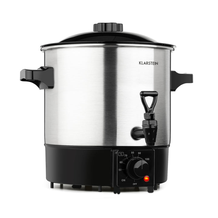Klarstein Biggie Eco Einkochautomat & Getränkespender, 1000W, 30-100 °C, 9 Liter Nutzvolumen, Zapfha
