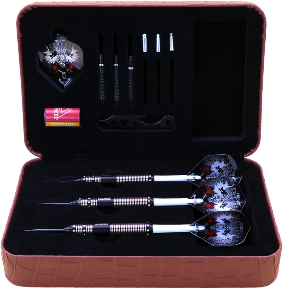 CUESOUL Dragon Deluxe Messing Steel Dartpfeile, 21 Gramm J2108 23 Gramm, J2108 23 Gramm