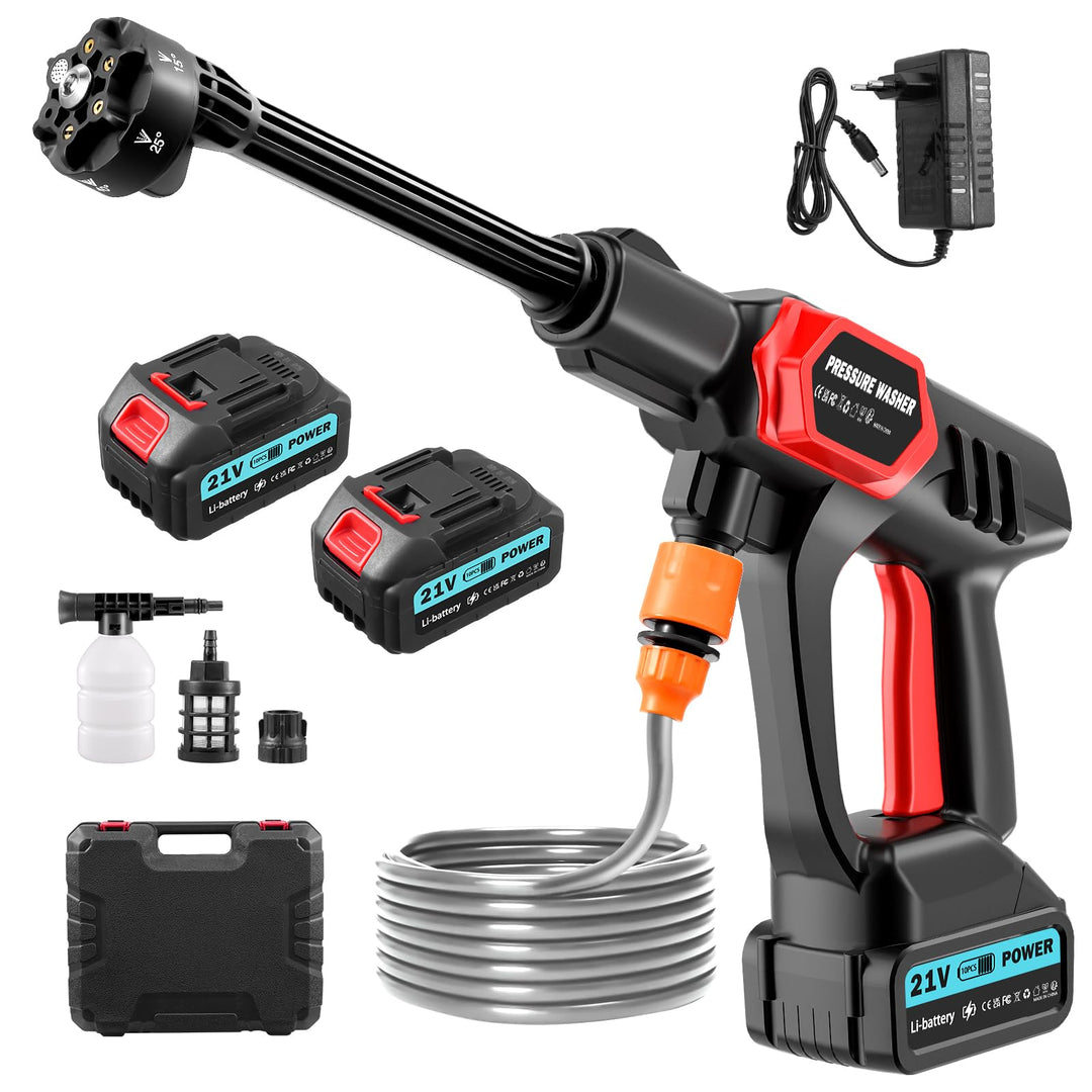 Akku Hochdruckreiniger,80Bar/1160PSI Tragbarer Kabelloser Druckreiniger,Mobiler Hochdruckreiniger mi