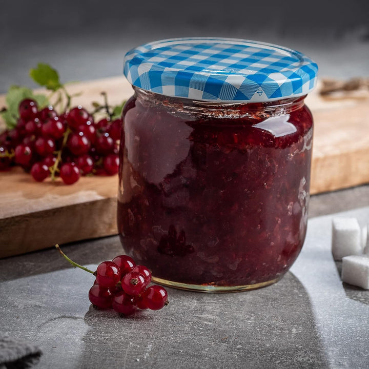 KADAX 12er Set Einmachgläser 425ml TO82 Herz, Sturzgläser Mason Jar mit Schraubdeckel, Luftdichte Tw