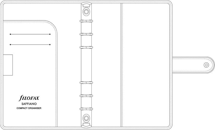 Filofax Saffiano Organiser, 2019 schwarz, schwarz
