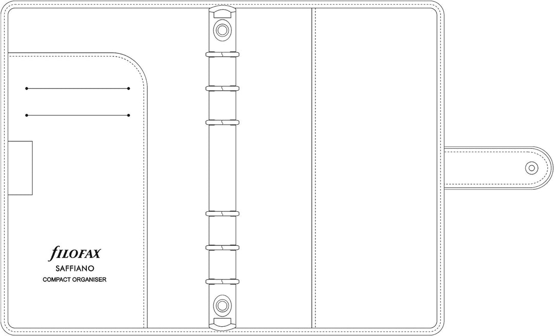 Filofax 22472 Saffiano Organiser, rot, rot