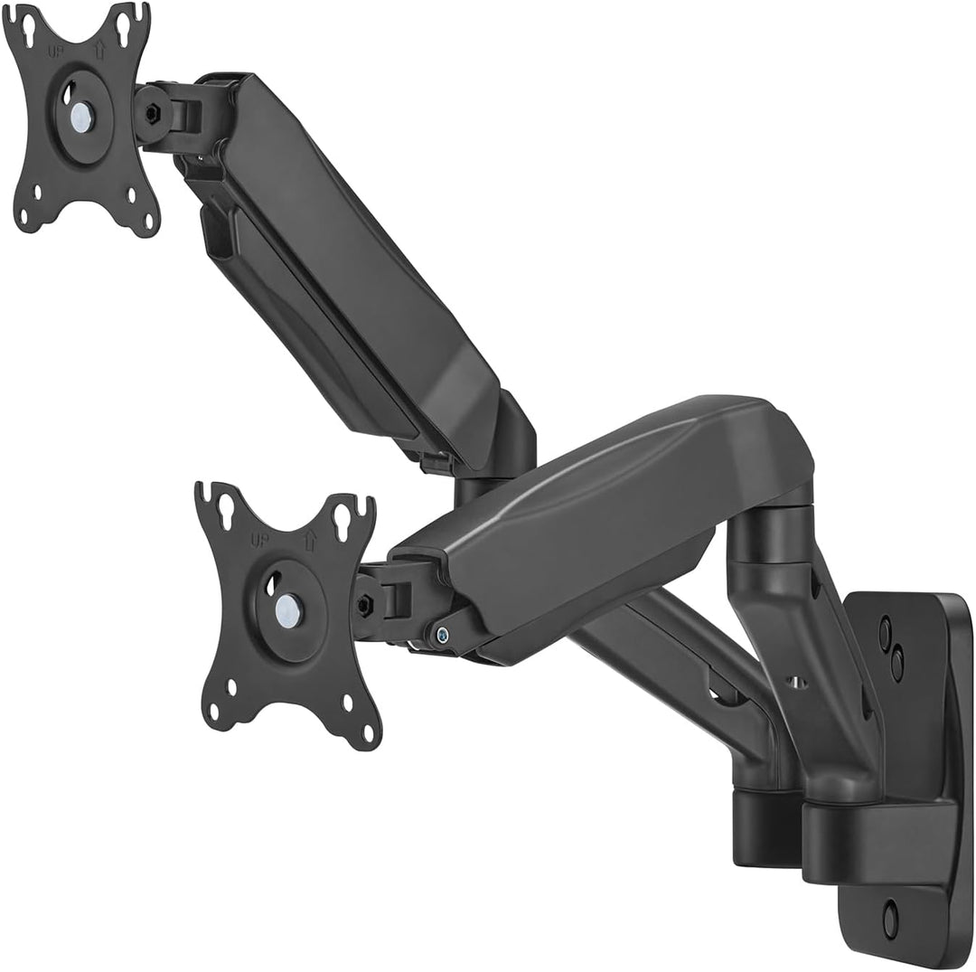 Maclean Monitor-Wandhalterung für 2 Monitore | Für 17–32" Flach- & Curved-Bildschirme 2x9 kg | VESA