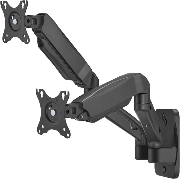 Maclean Monitor-Wandhalterung für 2 Monitore | Für 17–32" Flach- & Curved-Bildschirme 2x9 kg | VESA
